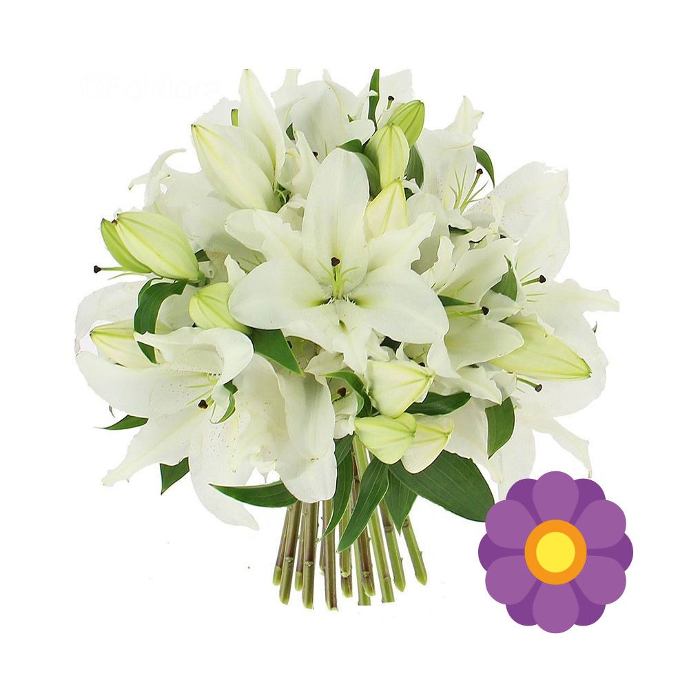 Bouquet de Lys blanc 5 tiges