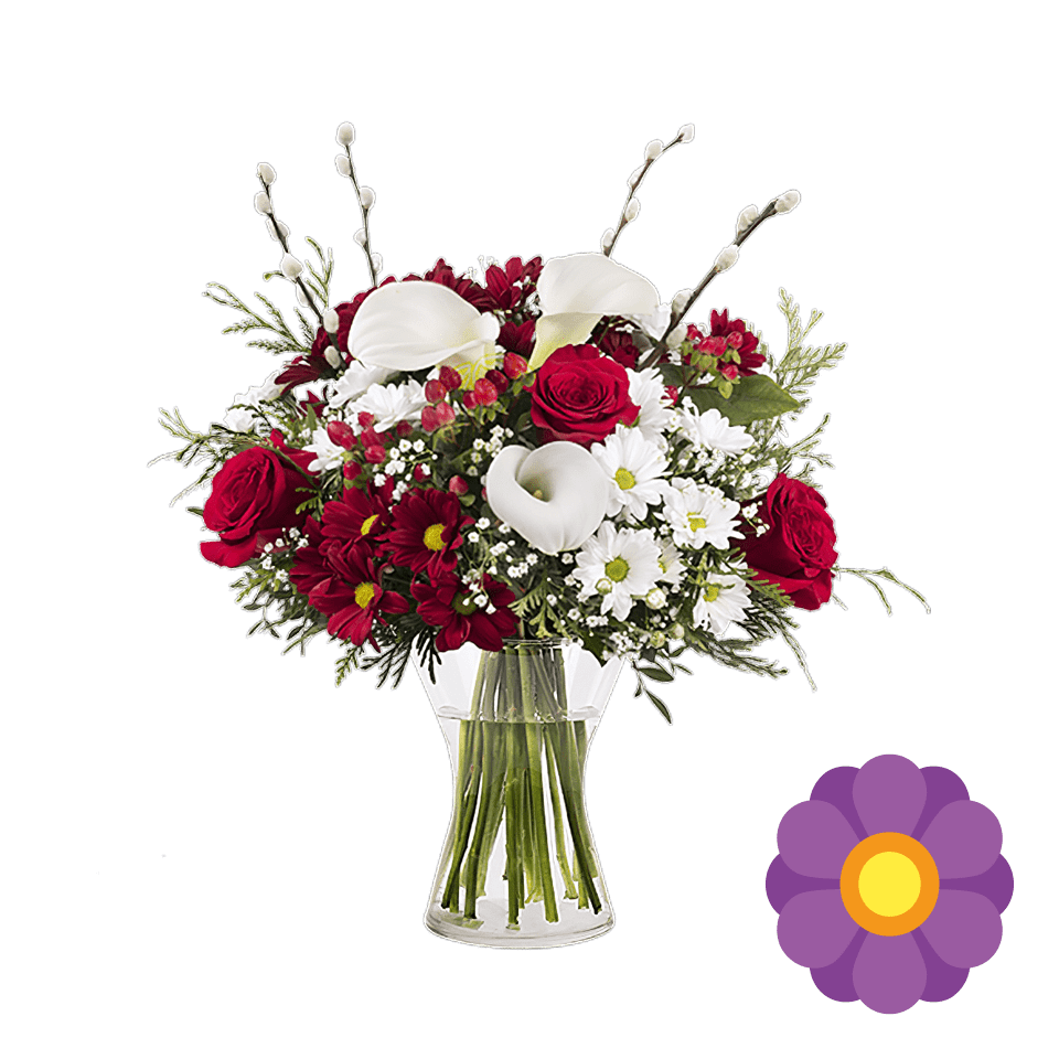 Roses et Calas bouquet medium